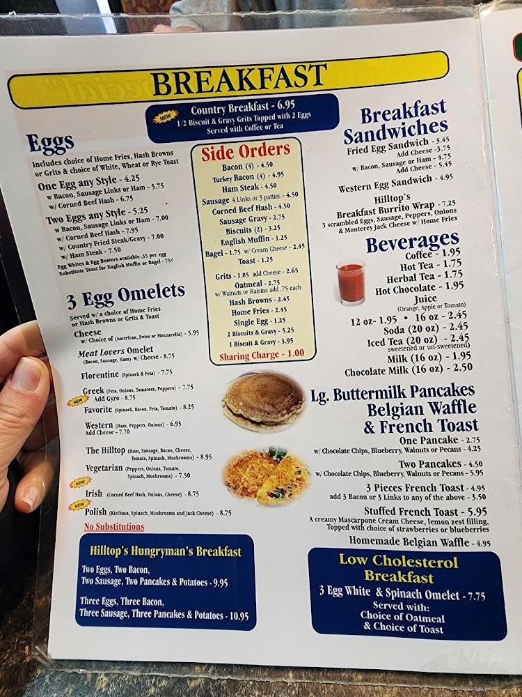 Hilltop Cafe Menu image 1