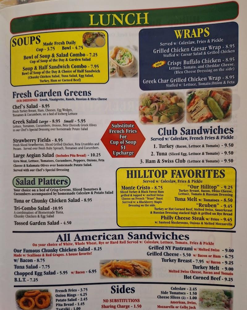 Hilltop Cafe Menu image 3
